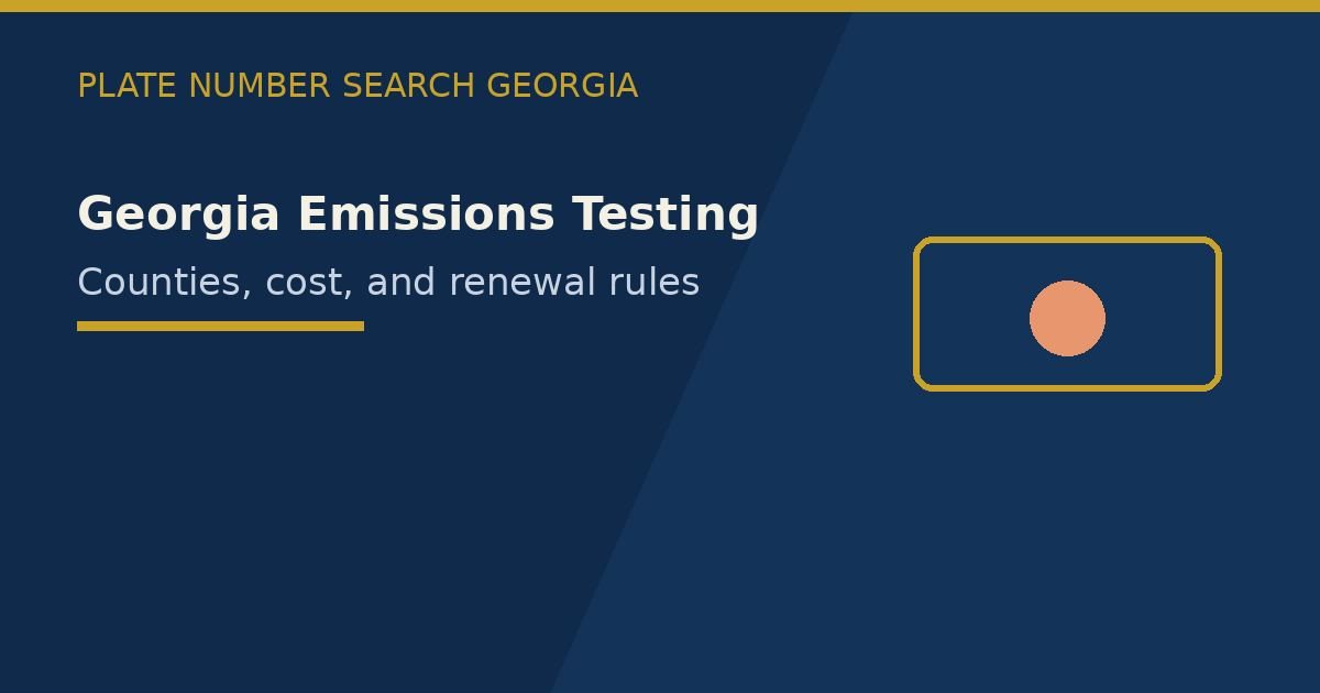 Georgia emissions testing feature image showing test counties and requirements