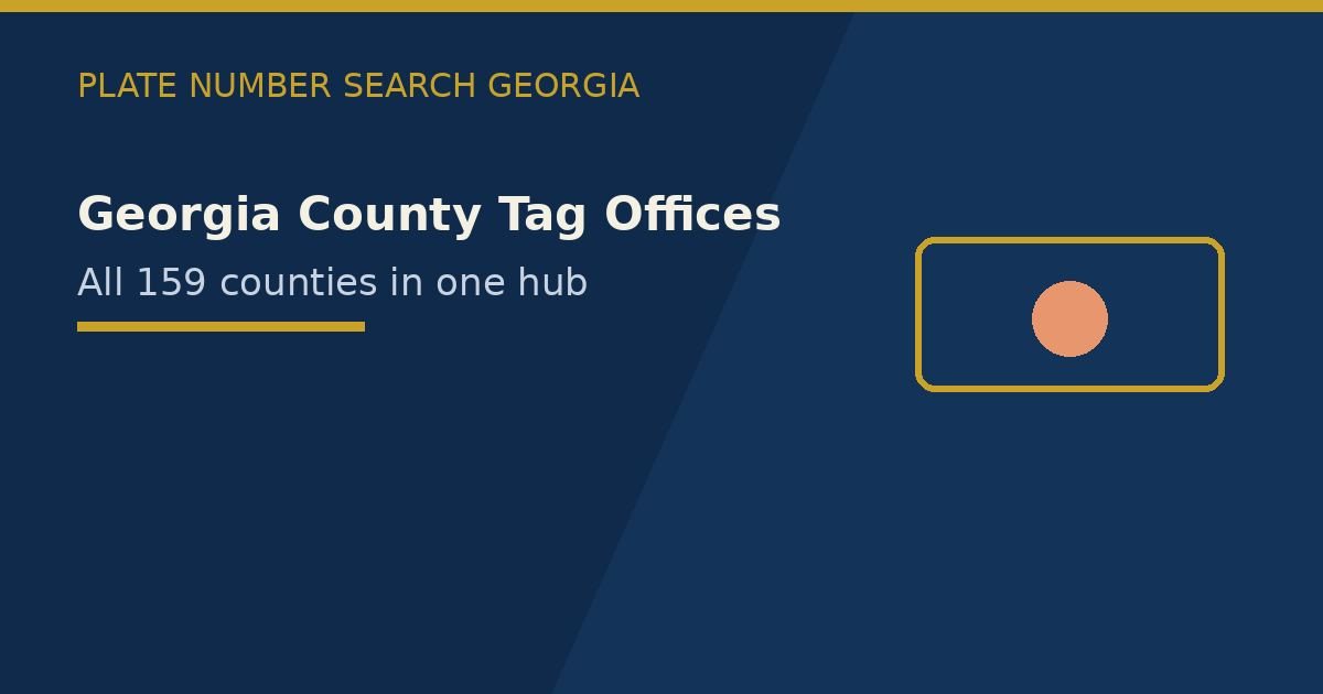 Georgia county tag offices feature image showing all 159 counties in one hub