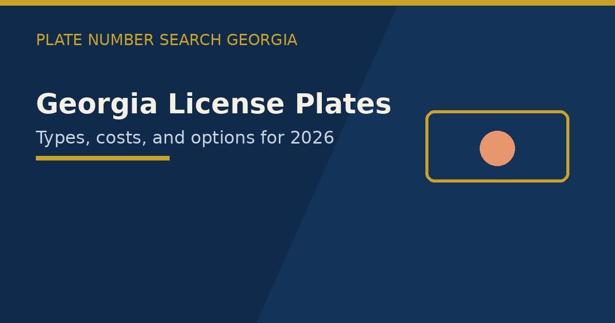 Georgia license plates feature image showing plate types, costs, and ordering options