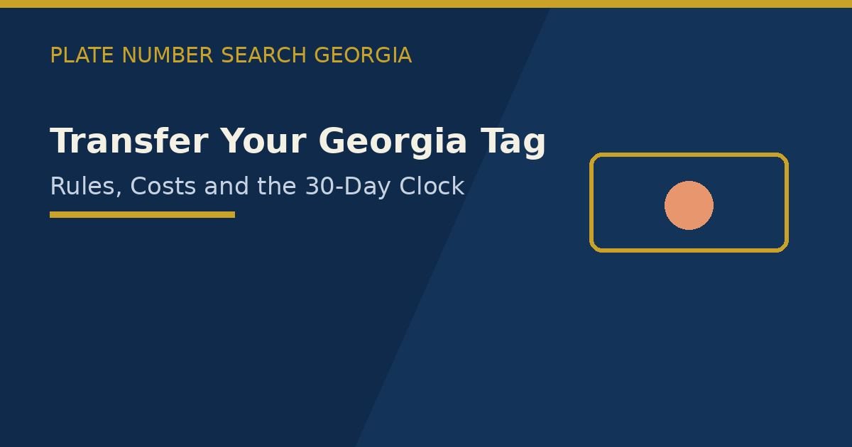 Transferring a Georgia tag feature image showing a license plate moving between two cars